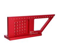 Cloimei Professional Aluminum Alloy Woodworking Scribing Ruler Gauge Precision Measuring Marking Tool for Carpentry Construction DIY Projects 200x75mm Durable Rust