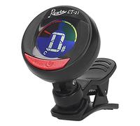 Cloimei Professional Clip On Tuner Mini Guitar Bass Violin Ukulele Tuner with LED HD Color Screen 360 Rotation for Musicians Black ABS 36g