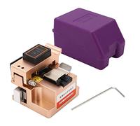 Cloimei Professional Fiber Cleaver Automatic Return 3 in 1 Fiber Optic Kit with Tungsten Steel for Precision Fiber Optic Cable Cutting Gold