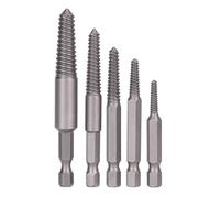 Cloimei Professional Grade Screw Extractor Set 5PCS High Speed Steel Broken Bolt Kit with Fine Teeth for Automotive Repair Industrial Maintenance and DIY Projects