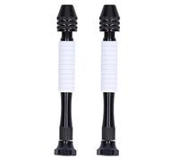 Cloimei Professional Hand Twist Drill Set 2Pcs Adjustable Pin Vise Chuck with Non Slip Rubber Grip for Precision Drilling and Manual Punching Stainless Steel Material 0.3-3.2mm Cla