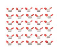 Cloimei Professional Jewelry Making Bead Stoppers with Red Handles 30PCS Bead Wire Spring Clamps Bead Cord Clip Stoppers for Necklace Bracelet Crafting Carbon Steel Plastic DIY Jew