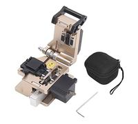 Cloimei Professional Optical Fiber Cleaver with Tungsten Steel 3 in 1 Function for Precise Cutting of Fiber Optic Cables and Leather Wires Gold Color Includes Storage Box and Hex W