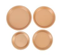 Cloimei Professional Pizza Pan Set 4PCS Carbon Steel 6 7 8 9 Inch Baking Trays for Oven Even Heating Cooking Grilling Crust Home Kitchen Restaurant