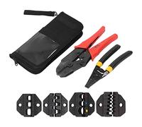 Cloimei Professional Ratchet Wire Crimping Tool Kit Heavy Duty Stainless Steel Wire Stripper with Automatic Release Ergonomic Handle for Electrical Work Automotive Repair Oxford to