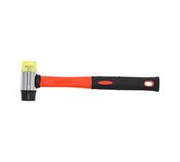 Cloimei Professional Rubber Mallet Hammer Double Faced Heavy Duty Soft Fiberglass Handle Non Slip Grip for Flooring Installation Leather Crafts Jewelry Home Use Red Black Yellow Si