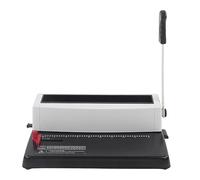 Cloimei Professional Spiral Coil Binding Machine Heavy Duty Round Hole Punch Wire Binder with Adjustable Margins for Office Letter Size A4 A5 Documents Stainless Steel Construction