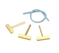 Cloimei Professional T Soldering Iron Tips Set 3pcs 30W 40W 60W Brass Replacement Tips with Hot Press Stripe for LCD Screen Flex Cable Repair and Electronics Maintenance