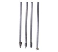 Cloimei Professional Tungsten Steel Rotary Burr Set High Speed Rotary File with 6mm Shank for Woodworking Metal Carving Engraving and Polishing 4 Piece Kit