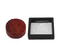 Cloimei Push Slider Fidget Handcrafted Rosewood Rotating Stress Reliever for Adults ADHD Anxiety Relief Pocket Size 1.8 Inch with Storage Case (The Eagle Badge)