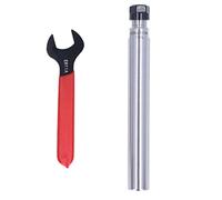 Cloimei Router Collet 2Pcs Set with Wrench High Precision Stable Processing Tool for Woodworking Metalworking Made of 40Cr Carbon Steel 20mm Shank Diameter (C20-ER11A-150L)