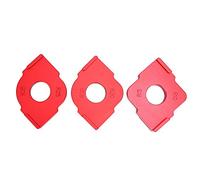 Cloimei Router Template Jig Set Woodworking Half Fillet Fast Locator Measuring Tool High Precision Aluminum Alloy Corner Radius Templates for DIY Carpentry Projects Red 80mm 3PCS