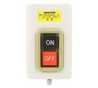 Cloimei Self Locking 3P On Off Power Push Button Switch BS230B AC 380V 3.7kW Heavy Duty Motor Control Switch for Industrial Equipment Electrical Panels Plastic Iron Construction