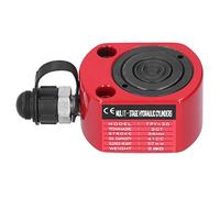 Cloimei Separate Hydraulic Cylinder Ultra Thin 20 Ton Capacity with Dust Cap Threaded ZG3/8in Lightweight and Automatic Oil Return Red Piston Chrome Plated 45 Steel 57mm Body Heigh