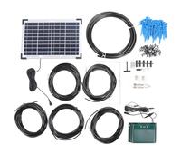 Cloimei Solar Powered Automatic Drip Irrigation Kit 18V 10W Self Watering System with Adjustable Timer for Garden Greenhouse Indoor Outdoor Plants