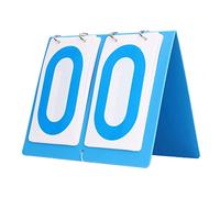 Cloimei Sports Scoreboard 2 Digit Flip Number Keeper Durable Plastic Score Board for Basketball Volleyball Tennis Football Blue 20x16.5x2.4cm