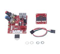 Cloimei Spot Welder Control Board 40A Adjustable Time Current Controller Potentiometer for DIY Resistance Welding Machine Red PCB with Nuts and Gaskets Kit