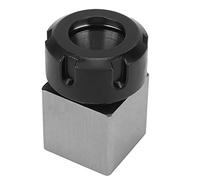 Cloimei Square Collet Chuck Block CNC Lathe Tool Holder ER25 ER32 ER40 Carbon Steel Silver for Precision Machining Milling Operations (ER25)