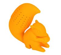 Cloimei Squirrel Shaped Tea Infuser Cute Animal Design Reusable Silicone Tea Strainer Filter for Loose Leaf Tea Brewing Gift for Tea Lovers Safe Material (Orange)