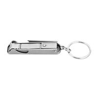 Cloimei Stainless Steel Multi Tool Keychain 2 in 1 Nail Clipper Bottle Opener Compact Portable for Outdoor Travel Camping Hiking Everyday Carry EDC