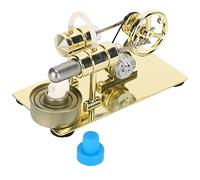 Cloimei Stirling Engine Model Physics Science Educational External Combustion Engine Kit for Students Teachers and STEM Enthusiasts with Stainless Steel Base and Complete Assembly