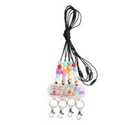 Cloimei Teacher Lanyard Beaded Colorful Adjustable Breakaway Clasp for Staff ID Badges and Graduation Ceremony 4pcs Set with Inspirational Phrases Acrylic Silicone Material Durable