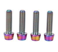 Cloimei Titanium Alloy M5x18mm High Strength Resistant Screws for Mountain Bike Stem Handlebar Seatpost Fixing 4pcs Multi Color Pack