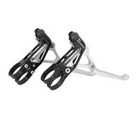 Cloimei Ultralight CNC Aluminum Alloy Bicycle V Brake Handle Lever for Folding Bike and Road Bike High Performance Brake System with 4 Color Options (Black and Silver)