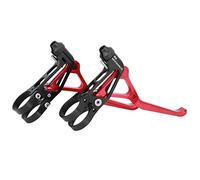 Cloimei Ultralight CNC Aluminum Alloy Bicycle V Brake Handle Lever for Folding Bike and Road Bike High Performance Brake System with 4 Color Options (Black Red)