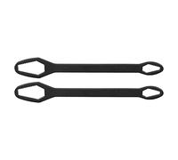 Cloimei Universal Wrench Tool Double Ended Self Tightening Adjustable 8-22mm Alloy Steel Heavy Duty for Home Improvement Construction Auto Repair 2PCS 260mm Long (H(Black Electrophoresis))