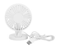 Cloimei USB Desk Fan Portable Mini Fan Ultra Quiet 2 Speed Adjustable 45° Tilt Powerful Cooling Small Fan for Office Home Desktop White Blue ABS 13.7x7.5x9.8cm (White)