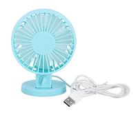 Cloimei USB Desk Fan Portable Mini Fan Ultra Quiet 2 Speed Adjustable 45° Tilt Powerful Cooling Small Fan for Office Home Desktop White Blue ABS 13.7x7.5x9.8cm (Blue)