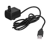 Cloimei Water Pump Submersible Fish Tank Pump USB Plug DC5V 120L/H 50cm Lift Miniature Circulation Device with Suction Cup Wear Stainless Steel Shaft and ABS Shell for Aquarium Fou