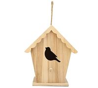Cloimei Wood Birdhouse Natural Handcrafted Bird Nesting Box with Unique Shaped Entrance DIY Outdoor Garden Decoration for Small Birds Like Sparrows Finches Bluebirds Backyard Home