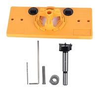 Cloimei Woodworking Hole Punch Locator Kit Professional ABS Hinge Positioner 35mm Drill Guide with Adjustable Baffle for Cabinet Doors Furniture Installation DIY Projects