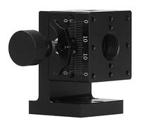 Cloimei Z Axis Dovetail Manual Trimming Platform Gear Lifting Stage Linear Translation Stage for Optical Equipment Semiconductor Manufacturing 40x40mm Aluminum Alloy Black