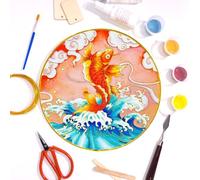 Cloisonne Filigree Enamel Paint by Numbers Kit, All in One with Tools, DIY Craft, Starter Set for Adults and Beginners, Easy Instructions, Hobby for Adults Teens Elderly Handmade Home Decor Gifts