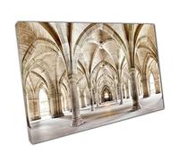 Cloisters Of Glasgow University Famous Historic Architecture Wall Art Print On Canvas Picture For Home Office Decor 30x20cm (12x8In)