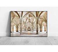 Cloisters Of Glasgow University Famous Historic Architecture Wall Art Print on Paper Framed Picture print Black Frame A3 (42x30cm)