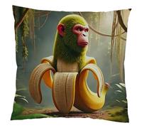 Clokelai Cushion Covers Italian Brain, Brain Red Cushion Covers, 45 x 45 cm, Decorative Pillow Case, Super Soft Italian Brain Red Cushion Cover, Home Soft & Comfortable