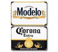 Clolinse Corona Modelo Beer Signs | Man Cave Decor | Bar Vintage Metal Tin Signs | Garage Retro Funny Cool Things | Wall Poster Stuff For Pub Home House Coffee Shop Room indoor outdoor 8x12 Inch…