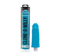 Clone-A-Willy Realistic Vibrator Silicone Penis Moulding Kit, Glow in the Dark Blue