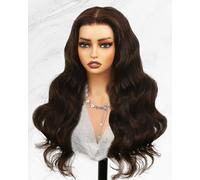 CLong Highlight Ombre Lace Front Wig Human Hair, 13x4 Straight 4/27 Honey Blonde HD Lace Front Wig Pre Plucked 200% Density Colored Wigs for Black Women 22Inch (Brown,26 Inch)