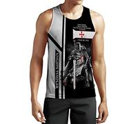 CLOOCL Men Vest Knight Templar Pattern Unique Printed Tank Tops Sleeveless Fashion Male Casual Singlet Tops Clothing