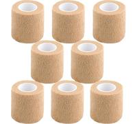 Clooflar Self Adhesive Bandage Wrap,2 Inch Athletic Tape Breathable Elastic Brown Cohesive Bandages, Vet Wrap Sports Tape for First Aid Varying Resistance Levels