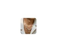 CLOORDE Layered Puka Shell Necklaces for Men Trendy Pooka Shell Beads Necklaces Wooden Beaded Coconut Seashell Choker Summer Beach Surfer Jewelry Accessories, Zinc, No Gemstone
