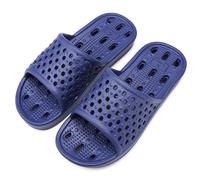 clootess Shower Shoes Slide for Men and Women Holes Bath Slipper Bathroom Sandal Pool Gym College Dorm Non-Slip, Navy, 11.5-12.5 Women/10-11 Men