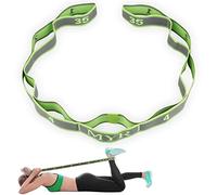CLOPAE Yoga Stretching Band, Fitness Bands, Yoga Stretch Strap with 9 Loops, Highly Elastic Gymnastics Band, Upgrade Extend Yoga Stretching Strap (Green)