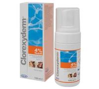 ICF | CLX 4% Foam Mousse | Dry Shampoo for Dogs & Cats | Antibacterial & Antifungal | Dry Itchy Skin Relief | Moisturises, Soothes & Softens Skin & Coat | Easy Alternative to Wet Bathing | 100 ml