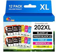 Clorisun 202XL Ink Cartridges Compatible for Epson 202 Ink Cartridges